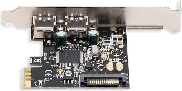 Alt view image 4 of 7 - Syba SD-PEX20158 PCI Express Card x1 with USB 3.0 Type A 2 Ports Super Speed and 15-Pin Power Connector Eltron Chipset