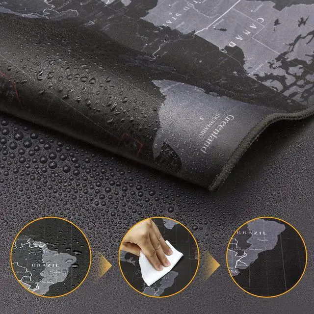 Alt view image 4 of 7 - HD Map Gaming Mouse Pad XX Large Mouse Pads 35.4X15.74 in Extended Computer Mouse Mat for Wireless Mouse Keyboard with Stitched Edges Waterproof Non-Slip Base Mousepads for Office Home Game Lovers
