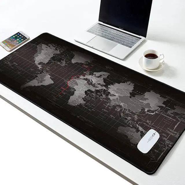 Alt view image 7 of 8 - Gaming Mouse Pad Large Extended Mouse Mat with Stitched Edge Desk Mat Keyboard Pad for Laptop Computer Desktop PC Gamer Office and Home Non-Slip Rubber Mousepad Map (70-30CM)