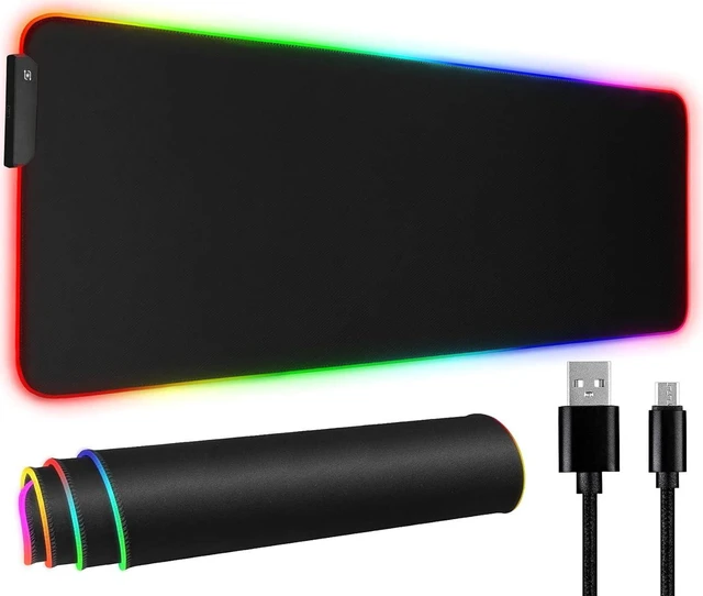 Main image of 31.5"X12" RGB Gaming Mouse Pad, Large LED Mousepad with 11 Lighting Modes, Soft Non-Slip Rubber Base Mouse Mat for Computer Desk Keyboard, Waterproof XL Gaming Mousepad.