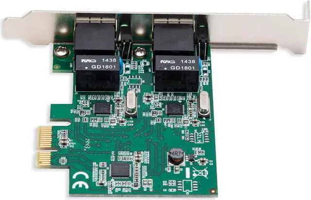 Alt view image 3 of 7 - Syba Dual Port Gigabit Ethernet PCI Express 2.1 PCI-E x1 Network Adapter Card (NIC) 10/100/1000 Mbps Card with Realtek RTL8111 Chipset, 2 Port (SD-PEX24041)