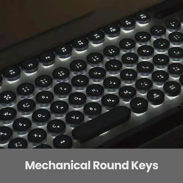 Alt view image 4 of 7 - Azio Retro Compact Keyboard