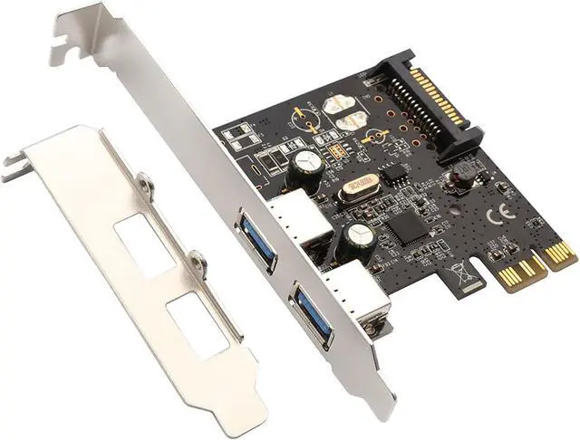 Alt view image 5 of 7 - Syba USB 3.0 PCI-E x1 Adapter Card, 2 External USB 3.0 Type A Ports, Requires SATA Power, Renesas Chipset - SD-PEX20160