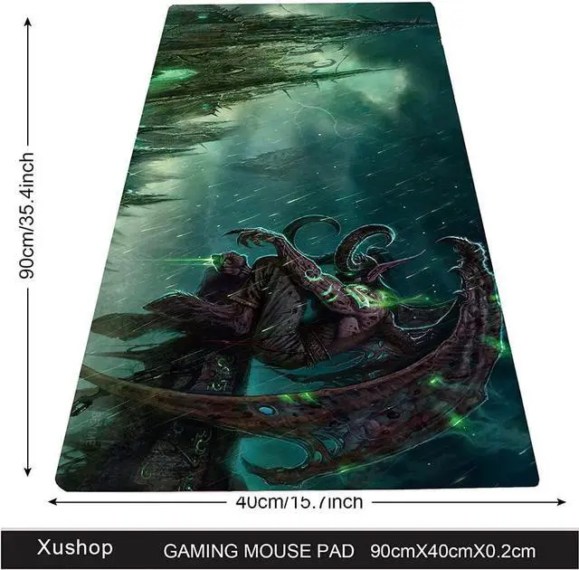 Alt view image 2 of 6 - Xushop Gaming Mouse Pad, Large Extended Mouse Pad with Stitched Edge (35.4x15.7 in) XXL Desk Mat for Gamer, Office & Home (90x40 illd long014)