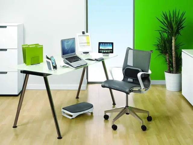 Alt view image 2 of 4 - Fellowes I-Spire Series Laptop Lift/Stand, White/Gray (9311201)