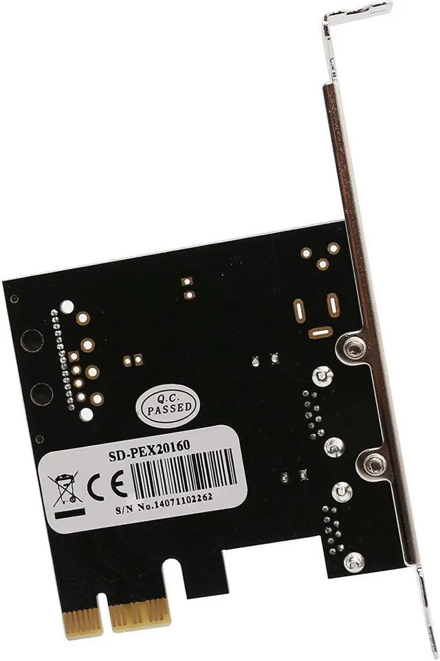 Alt view image 4 of 7 - Syba USB 3.0 PCI-E x1 Adapter Card, 2 External USB 3.0 Type A Ports, Requires SATA Power, Renesas Chipset - SD-PEX20160