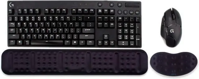 Alt view image 7 of 7 - BRILA Upgraded Ergonomic Keyboard and Mouse Wrist Rest Support Cushion Pad Set - Comfy Soft Memory Foam Gel Padding & Non-Slip Palm/Hand/Wrist Pain Relief Rest Pad for Office Work, PC Gaming, Laptop
