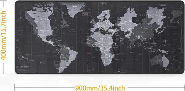 Alt view image 2 of 7 - HD Map Gaming Mouse Pad XX Large Mouse Pads 35.4X15.74 in Extended Computer Mouse Mat for Wireless Mouse Keyboard with Stitched Edges Waterproof Non-Slip Base Mousepads for Office Home Game Lovers