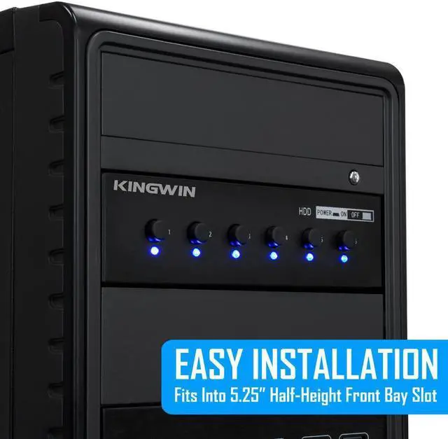 Alt view image 2 of 6 - Kingwin Hard Drive Power Switch Module for 2.5 inch/3.5 inch SATA HDD/SSD. Optimized for SSD, Power On or Off HDDs as Wish, Controls up to Six HDDs, and Provide Longevity to Your Hard Drives