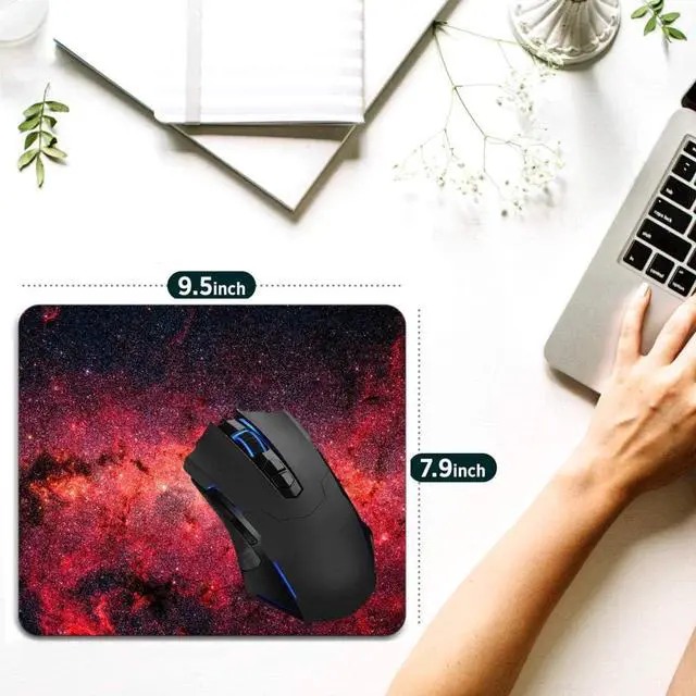 Alt view image 6 of 7 - Mouse Pad Milky Way Galaxy Computer Mouse Pads Desk Accessories Non-Slip Rubber Base Mousepad for Laptop Mouse
