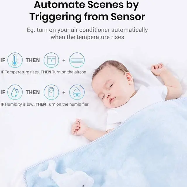 Alt view image 3 of 6 - BroadLink RM4 pro Smart Remote and Sensor Cable Set RM4 pro S, Universal IR RF Remote Control Hub with Temperature Humidity Monitor USB Cable, Works with Alexa, Google Home, IFTTT