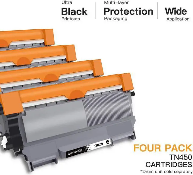 Alt view image 2 of 6 - E-Z Ink (TM) Compatible Toner Cartridge Replacement for Brother TN450 TN420 TN-450 TN-420 to use with HL-2270DW HL-2280DW HL-2230 HL-2240 MFC-7360N MFC-7860DW DCP-7065DN Intellifax 2840 2940 (4 Black)