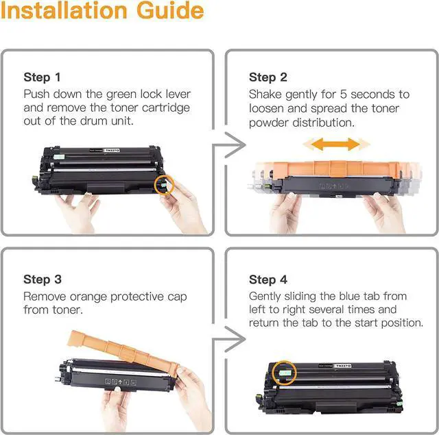 Alt view image 4 of 6 - E-Z Ink (TM) Compatible Toner Cartridge Replacement for Brother TN227 TN227BK TN-227 TN223 compatible with MFC-L3750CDW HL-L3210CW HL-L3290CD HL-L3230CDW Printer (Black, Cyan, Magenta, Yellow, 4 Pack)