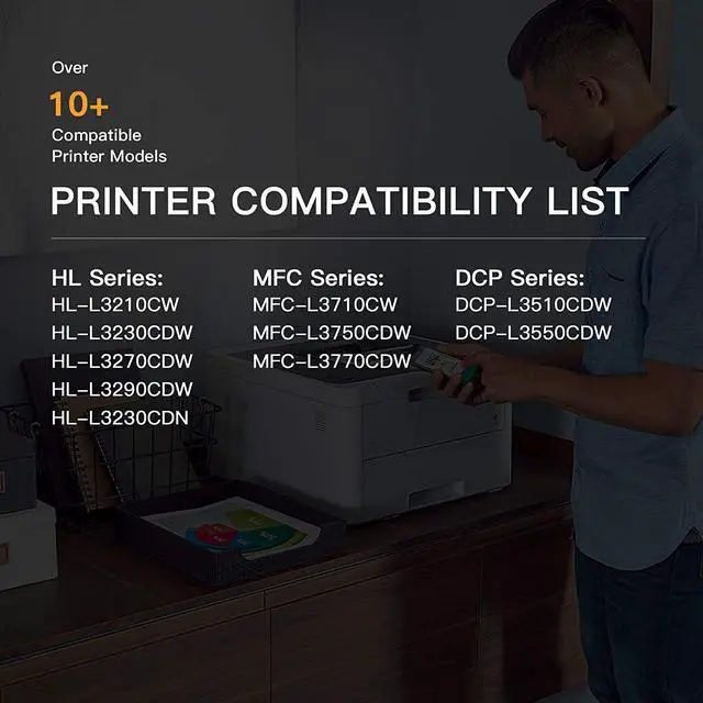 Alt view image 5 of 6 - E-Z Ink (TM) Compatible Toner Cartridge Replacement for Brother TN227 TN227BK TN-227 TN223 compatible with MFC-L3750CDW HL-L3210CW HL-L3290CD HL-L3230CDW Printer (Black, Cyan, Magenta, Yellow, 4 Pack)