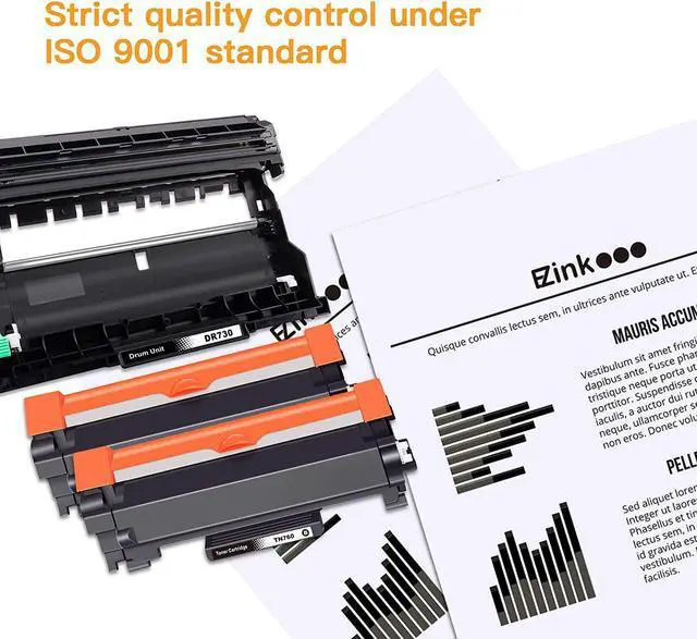 Alt view image 6 of 6 - E-Z Ink (TM) Compatible Toner Cartridge and Drum Unit Replacement for Brother TN760 TN-760 TN730 TN-730 DR730 to use with HL-L2350DW MFC-L2710DW Printer (2 Toner Cartridge, 1 Drum Unit, Black)