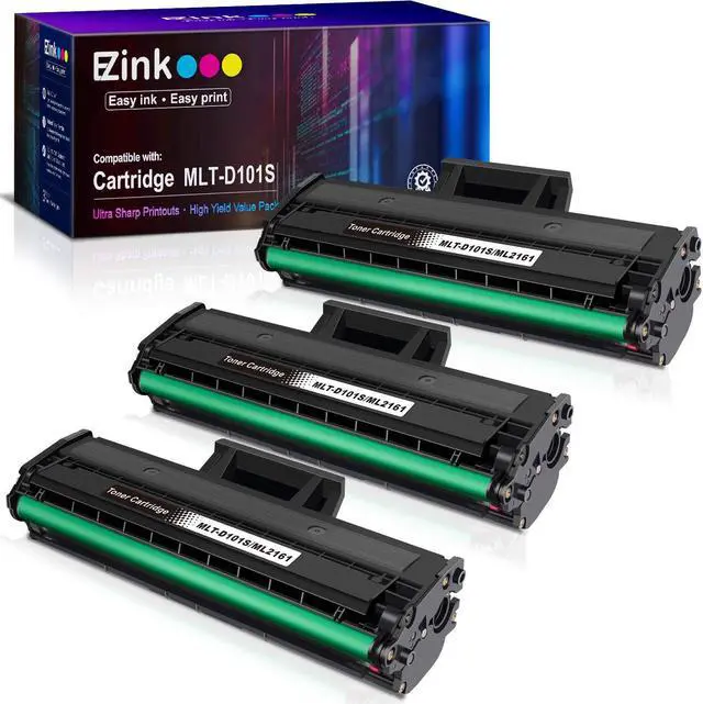 Main image of E-Z Ink (TM) Compatible Toner Cartridge Replacement for Samsung 101 MLT-D101S to use with ML-2165W SCX-3405W SCX-3405FW ML-2165 SF-760P (3 Black)