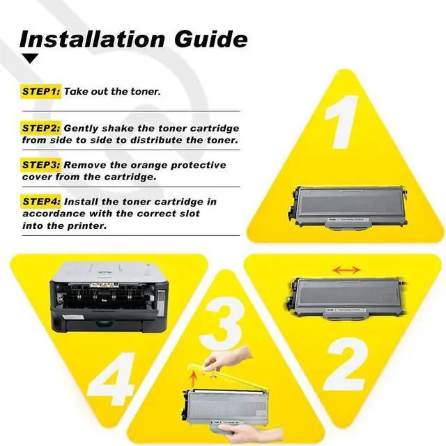 Alt view image 3 of 6 - v4ink Compatible Toner Cartridge Replacement for Brother TN360 TN330 Work with HL-2140 HL-2170W DCP-7030 DCP-7040 MFC-7340 MFC-7345N MFC-7440N MFC-7840W Printer, 4-Pack