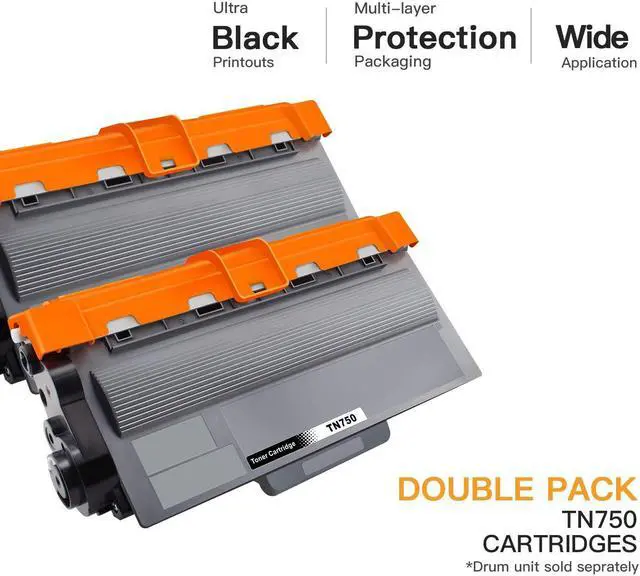Alt view image 2 of 6 - E-Z Ink (TM) Compatible Toner Cartridge Replacement for Brother TN750 TN-750 TN720 TN-720 to use with HL-5450DN HL-5470DW HL-6180DW MFC-8710DW MFC-8910DW MFC-8950DW (Black, High Yield, 2-Pack)