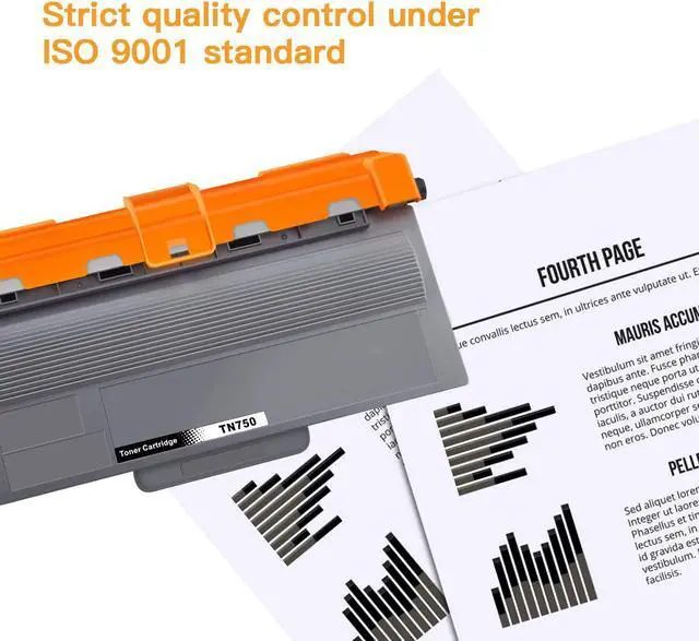 Alt view image 4 of 6 - E-Z Ink (TM) Compatible Toner Cartridge Replacement for Brother TN750 TN-750 TN720 TN-720 to use with HL-5450DN HL-5470DW HL-6180DW MFC-8710DW MFC-8910DW MFC-8950DW (Black, High Yield, 2-Pack)