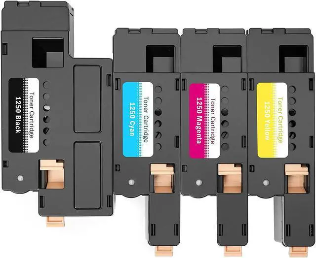 Alt view image 7 of 7 - Limeink 4 Pack Compatible High Yield Toner Cartridges Replacement for Dell 1250 Laser Printers 1250c 1355cn 1350cnw 1355w 1355cnw C1760nw C1765nf C1760 C1765nfw (1 Black, 1 Cyan, 1 Magenta, 1 Yellow)