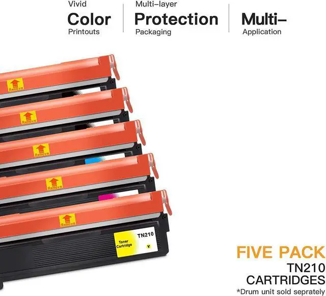 Alt view image 2 of 5 - E-Z Ink (TM) Compatible Toner Cartridge Replacement for Brother TN210 TN-210 to use with HL-3040CN HL-3070CW HL-3075CW DCP-9010CN MFC-9010CN MFC-9320CW (2 Black, 1 Cyan, 1 Magenta, 1 Yellow) 5 Pack