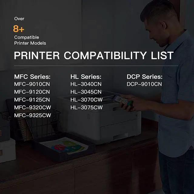 Alt view image 4 of 5 - E-Z Ink (TM) Compatible Toner Cartridge Replacement for Brother TN210 TN-210 to use with HL-3040CN HL-3070CW HL-3075CW DCP-9010CN MFC-9010CN MFC-9320CW (2 Black, 1 Cyan, 1 Magenta, 1 Yellow) 5 Pack