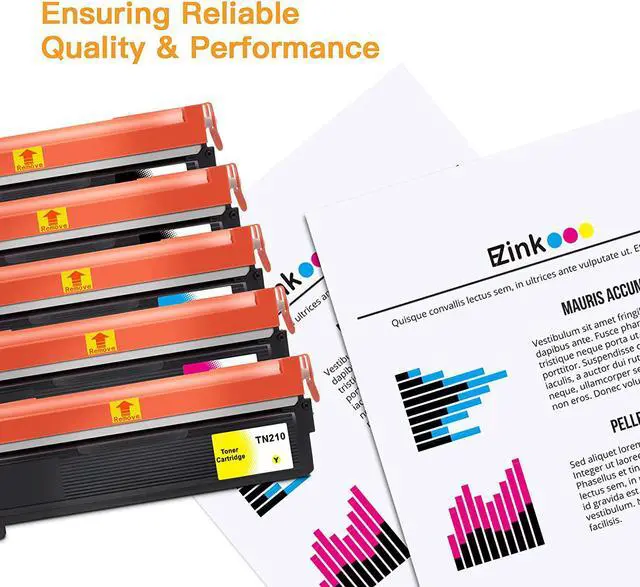 Alt view image 5 of 5 - E-Z Ink (TM) Compatible Toner Cartridge Replacement for Brother TN210 TN-210 to use with HL-3040CN HL-3070CW HL-3075CW DCP-9010CN MFC-9010CN MFC-9320CW (2 Black, 1 Cyan, 1 Magenta, 1 Yellow) 5 Pack