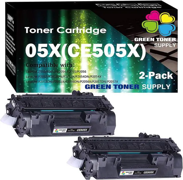 Main image of (2 Pack) GTS Compatible for Toner Cartridge HP 05X 505X CE505X (Black) for Laserjet P2055dn P2055 P2055D P2055X Pro 400 Pro 400 M401n M401dne M401dw MFP M425dn Printer