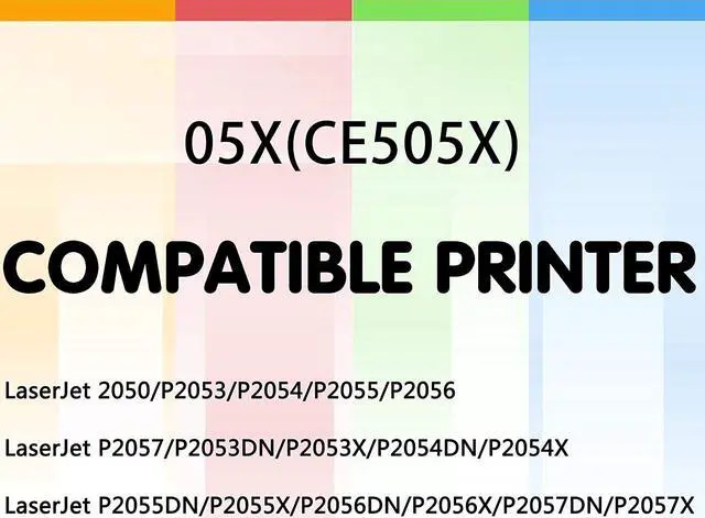 Alt view image 3 of 7 - (2 Pack) GTS Compatible for Toner Cartridge HP 05X 505X CE505X (Black) for Laserjet P2055dn P2055 P2055D P2055X Pro 400 Pro 400 M401n M401dne M401dw MFP M425dn Printer