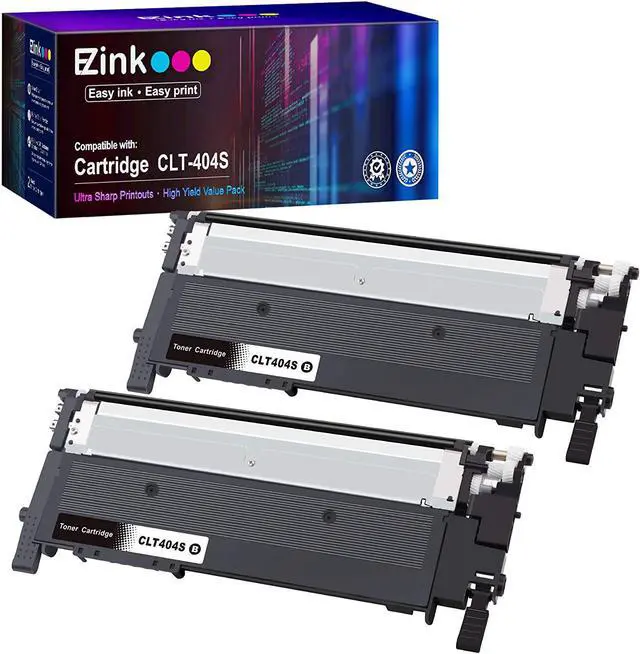 Main image of E-Z Ink (TM) Compatible Toner Cartridge Replacement for Samsung 404 404S CLT-K404S to use with Xpress C430 C430W C480 C480FW Xpress SL-C430W SL-C480FW Printer Tray (Black, 2 Pack)