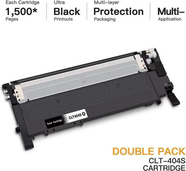 Alt view image 2 of 7 - E-Z Ink (TM) Compatible Toner Cartridge Replacement for Samsung 404 404S CLT-K404S to use with Xpress C430 C430W C480 C480FW Xpress SL-C430W SL-C480FW Printer Tray (Black, 2 Pack)