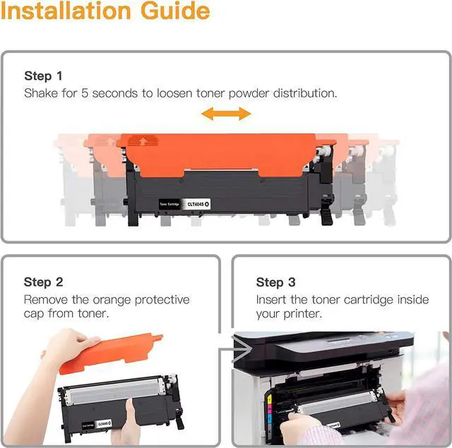 Alt view image 6 of 7 - E-Z Ink (TM) Compatible Toner Cartridge Replacement for Samsung 404 404S CLT-K404S to use with Xpress C430 C430W C480 C480FW Xpress SL-C430W SL-C480FW Printer Tray (Black, 2 Pack)