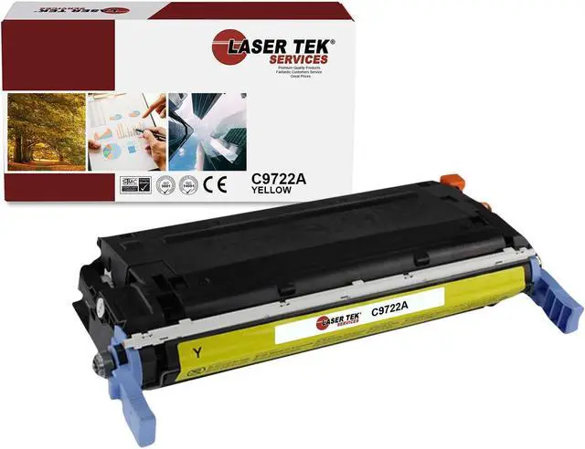 Main image of Laser Tek Services Compatible Toner Cartridge Replacement for HP 641A C9722A Works with HP Color Laserjet 4600 4600DN 4600DTN 4600N Printers (Yellow, 1 Pack) - 8,000 Pages