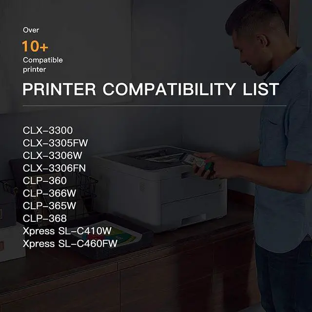 Alt view image 6 of 6 - E-Z Ink (TM) Compatible Toner Cartridge Replacement for Samsung 406 406S CLT-K406S CLT-C406S CLT-M406S CLT-Y406S to use with Xpress C460W C410W (1 Black, 1 Cyan, 1 Magenta, 1 Yellow, 4 Pack)