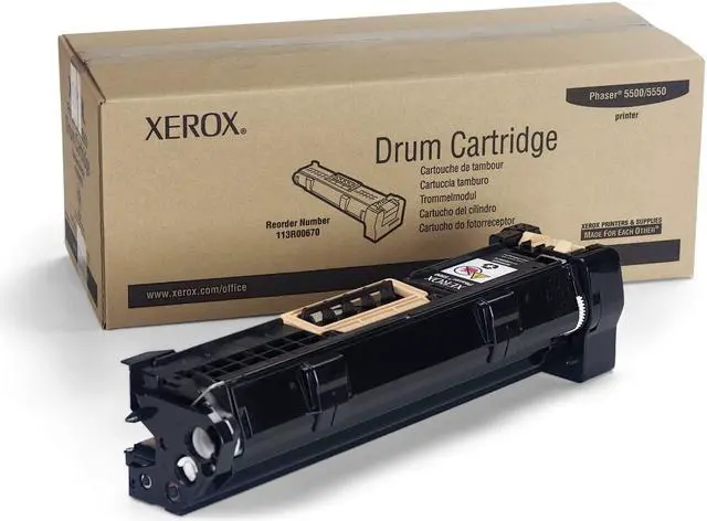 Main image of Genuine Xerox Drum Cartridge for the Phaser 5500/5550, 113R00670,Black