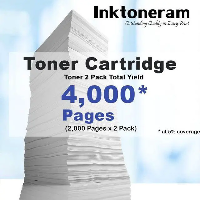 Alt view image 5 of 7 - Inktoneram Compatible Toner Cartridges Replacement for Dell 1110 1100 310-6640 310-7660 (Black, 2-Pack)