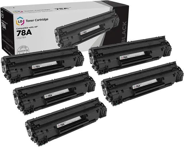 Main image of LD Compatible Toner Cartridge Replacements for HP 78A CE278A (Black, 5-Pack)
