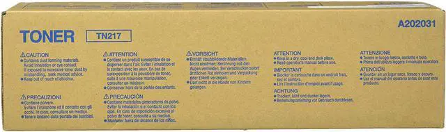 Alt view image 2 of 3 - Genuine OEM Brand Name KMBS Toner Cartridge for Bizhub 223/283 A202031 (17.5K Yield) TN217