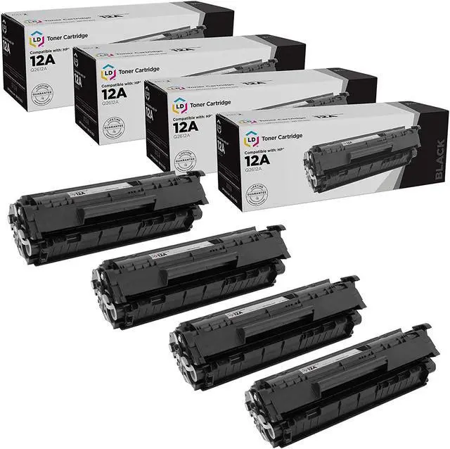 Main image of LD Products 12A Toner Cartridge Replacement for HP 12A Q2612A Works with HP Laserjet 1020 1022 1012 1010 1015 1018 1022n 1022NW 3015 3030 (4 Black)
