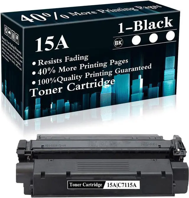 Main image of 1 Pack 15A | C7115A Black Compatible Toner Cartridge Replacement for HP Laserjet 1000 1150 1005W 1200 1200n 1200se 1220 1220se 3300 MFP 3310 MFP 3320n MFP 3330 MFP 3380 MFP Printer,Sold by TopInk