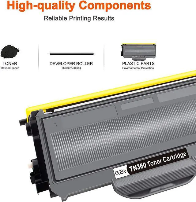 Alt view image 2 of 6 - ejet Compatible Toner Cartridge Replacement for Brother TN360 TN-360 TN330 TN-330 to use with HL-2140 HL-2170W MFC-7840W MFC-7340 MFC-7440N MFC-7345N DCP-7030 DCP-7040 Printer (Black, 3-Pack)