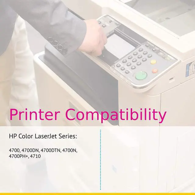 Alt view image 5 of 6 - CS Replacement Toner Cartridge Compatible with HP 4700dn Q5951A Cyan 643A Color 4700 4700DN 4700DTN 4700N 4700PH+ 4710
