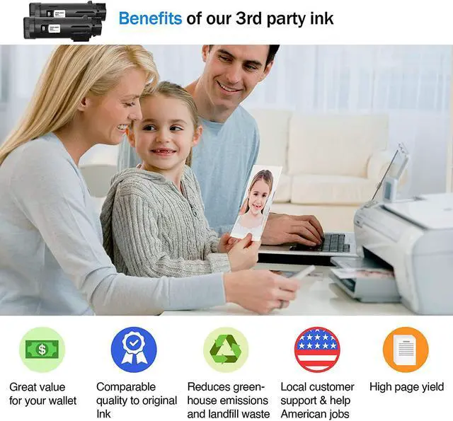 Alt view image 4 of 6 - Cartlee 2 Black Compatible High Yield Laser Toner Cartridges Replacement for Dell H625cdw H825cdw S2825cdn H625 H825 s2825 Smart Color Multifunction Printers Ink