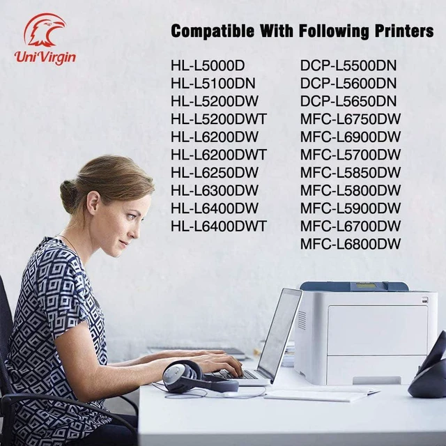 Alt view image 2 of 7 - Compatible Brother TN850 TN820 Toner & DR820 Drum Unit Set Replacement for Brother DR-820 TN-850 TN-820 3 x Toner & 1 x Drum