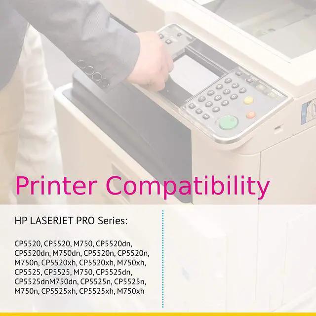 Alt view image 5 of 7 - Compatible Toner Cartridge Replacement for  Enterprise M750dn CE270A Black  650A Color CP5520 CP5520dn CP5520n Enterprise M750 CP5520dn M750dn CP5520n 2 Set