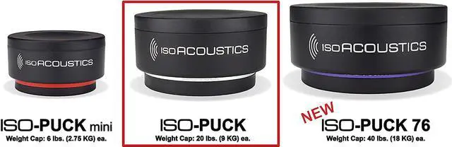 Alt view image 13 of 16 - IsoAcoustics ISO-Puck - Isolation Puck for Studio Monitors and Amps (2-Pack)