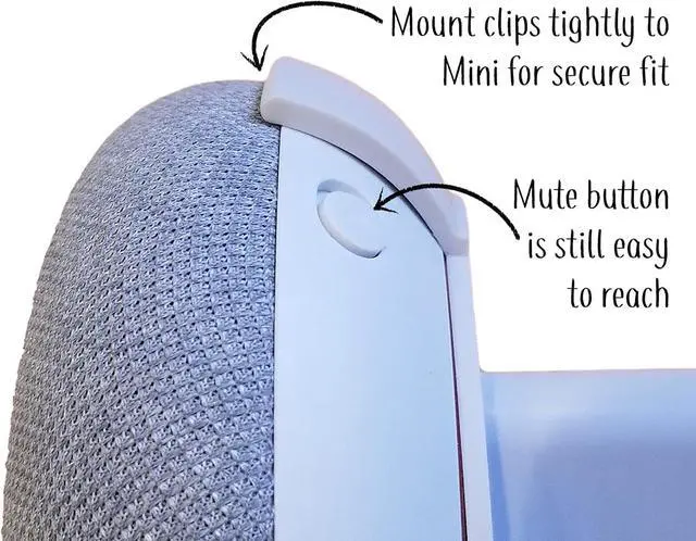 Alt view image 6 of 7 - Dot Genie Google Home Mini (1st Gen) Backpack: The Simplest and Cleanest Outlet Wall Mount Hanger Stand for Home Mini (1st Gen) - No Cord Wrapping Required - Designed in USA (Black)