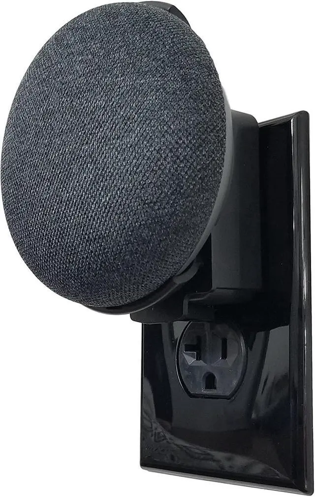 Main image of Dot Genie Google Home Mini (1st Gen) Backpack: The Simplest and Cleanest Outlet Wall Mount Hanger Stand for Home Mini (1st Gen) - No Cord Wrapping Required - Designed in USA (Black)