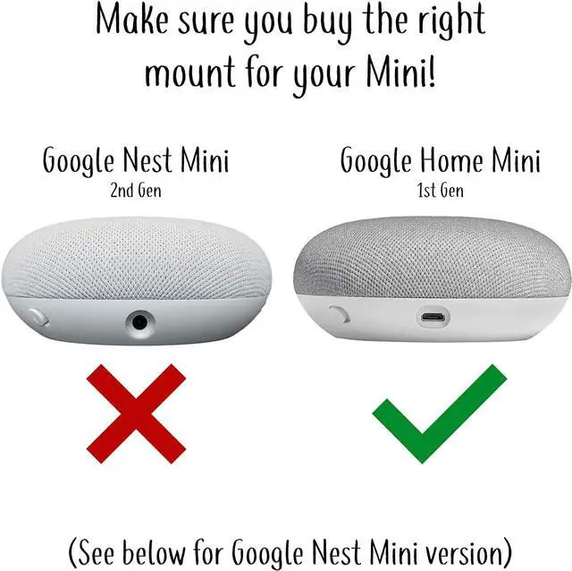 Alt view image 2 of 7 - Dot Genie Google Home Mini (1st Gen) Backpack: The Simplest and Cleanest Outlet Wall Mount Hanger Stand for Home Mini (1st Gen) - No Cord Wrapping Required - Designed in USA (Black)