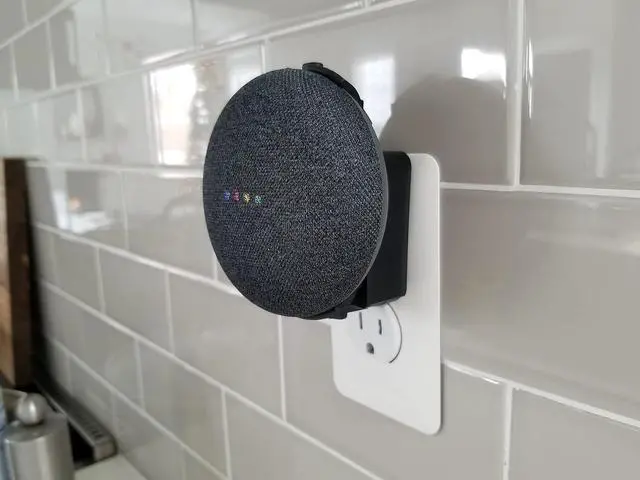 Alt view image 7 of 7 - Dot Genie Google Home Mini (1st Gen) Backpack: The Simplest and Cleanest Outlet Wall Mount Hanger Stand for Home Mini (1st Gen) - No Cord Wrapping Required - Designed in USA (Black)